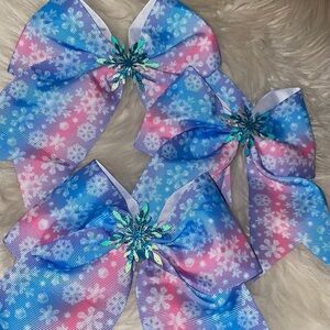 Winter hair bow‎ lot of 2